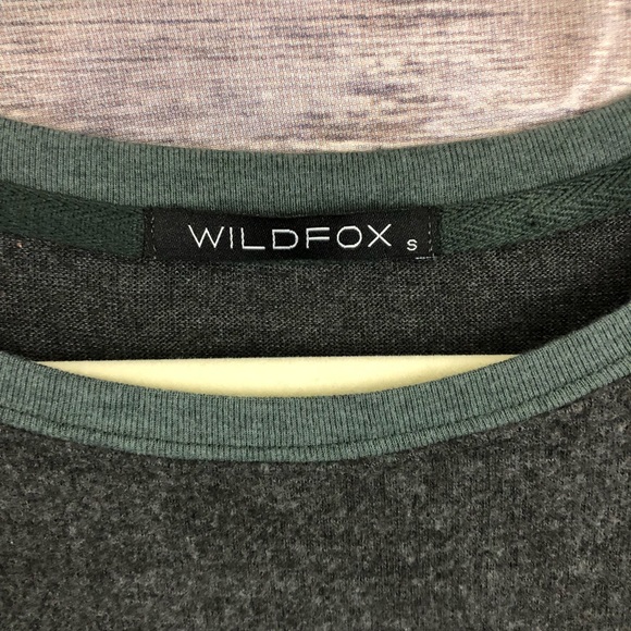 Wildfox Sorry I Can’t Sports gray green sweater - Picture 4 of 8